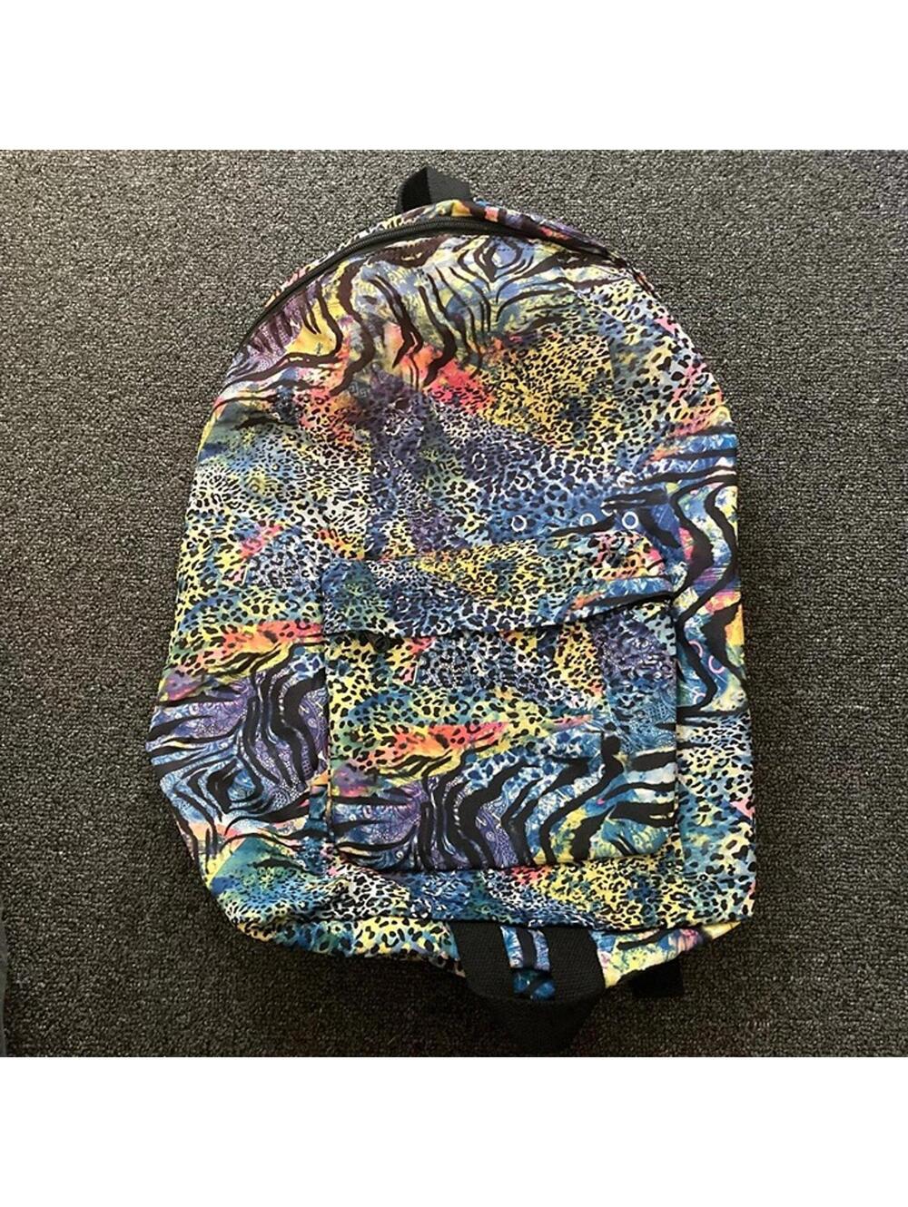 Tie Dye Animal Print Colorful Backpack